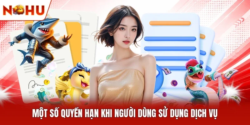 Một số quyền hạn khi người dùng sử dụng dịch vụ